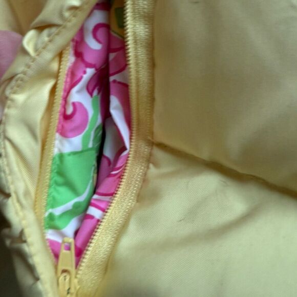 Lilly Pulitzer Goose Down Puffer Vest Yellow XS Floral - Picture 5 of 7